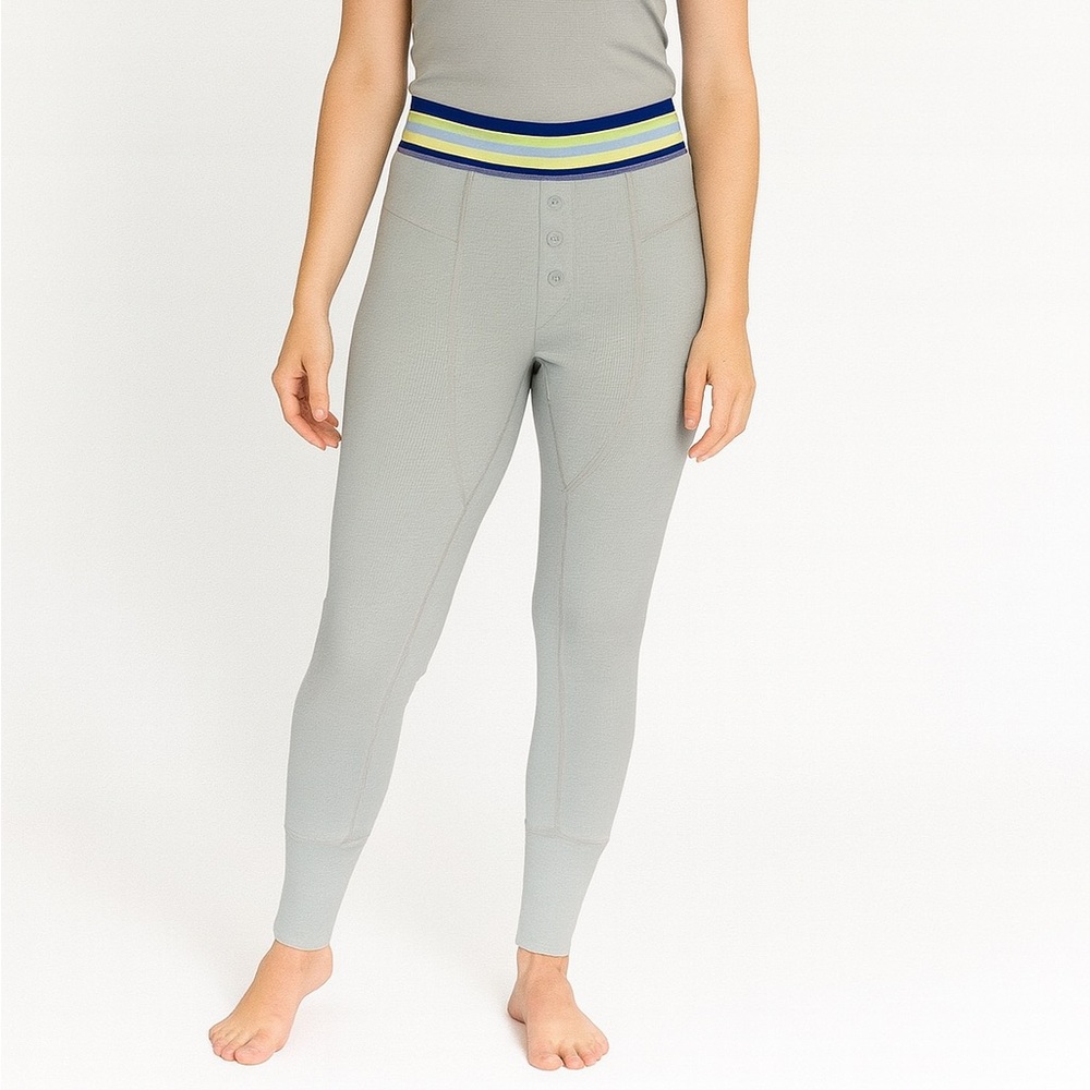(A56) Free People Movement Leggings with elastic striped waistband, Size S, NWOT